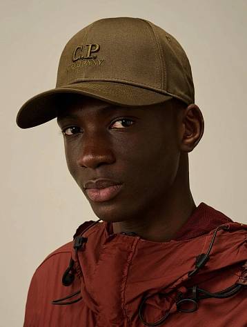 Кепка C.P. Company Gabardine Logo Cap Ivy Green