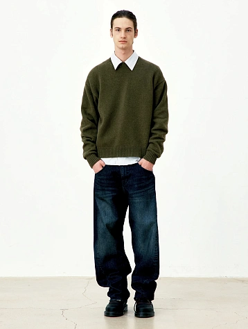 Свитер COOR Wool Cropped Crewneck Khaki