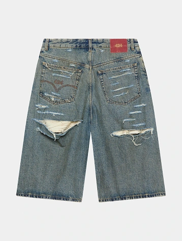 Шорты 424 Big Daddy Denim Short Sugar Washing Blue Brown