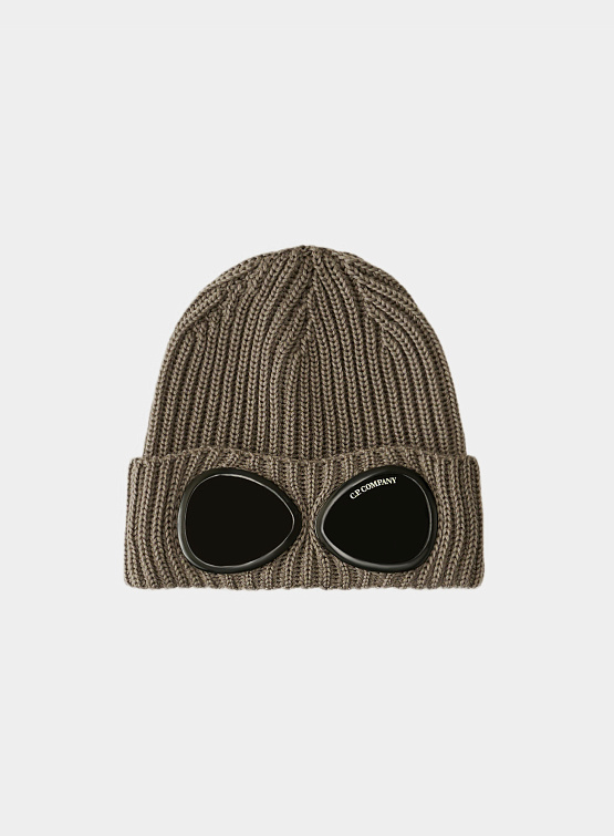 Шапка C.P. Company Extra Fine Merino Goggle Walnut