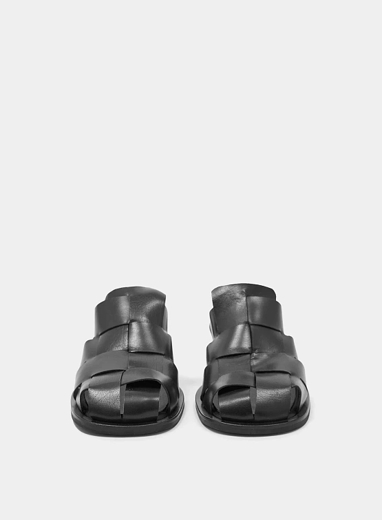 Женские сандалии EPINGLER Cube Heel Oil Black