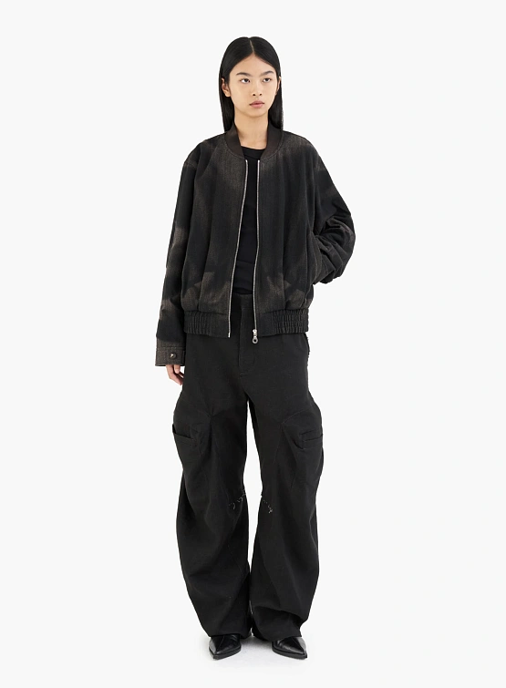 Бомбер JIYONGKIM Sun-Bleached Pleated Black