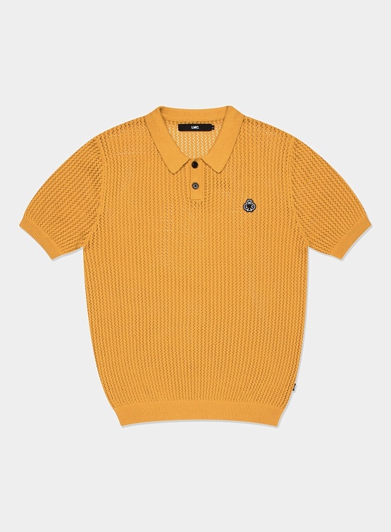 Рубашка LMC Mesh Knit Polo Shirt Mustard