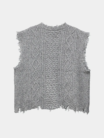 Женский жилет R13 Boyfriend Cable Tweed Heather Grey