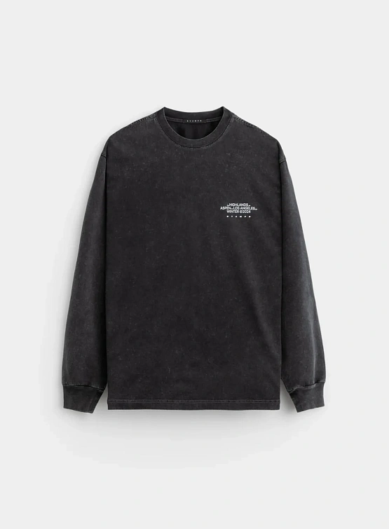 Лонгслив Stampd Mountain Peak LS Relaxed Tee Charcoal