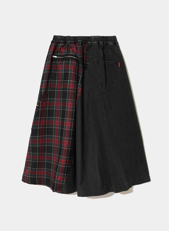 Женская юбка UNDERCOVER Tartan Denim Black