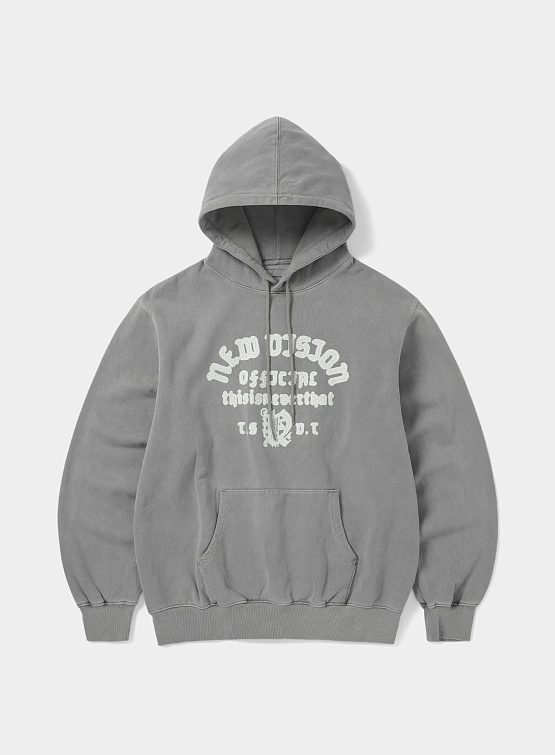 Худи thisisneverthat New Vision Crack Hoodie Dark Grey