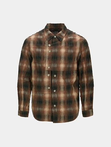 Рубашка Andersson Bell Check Layered Brown