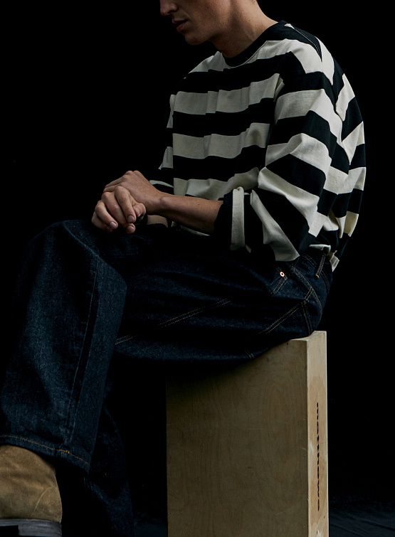 Лонгслив Uniform Bridge Stripe L/s Tee Black