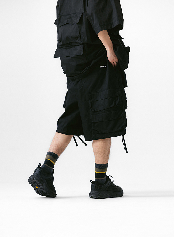 Шорты ANGLAN Slather Utility Pocket Half Pants Black