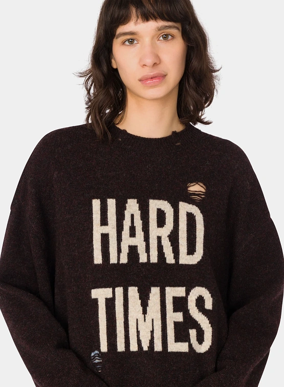 Женский пуловер MOSCHINO Hard Times Brown