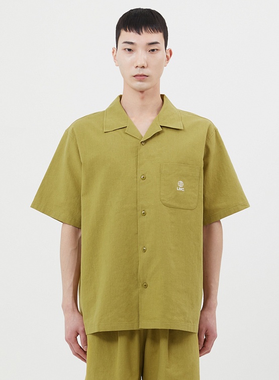 Рубашка LMC Globe Linen Short Slv Shirt Olive