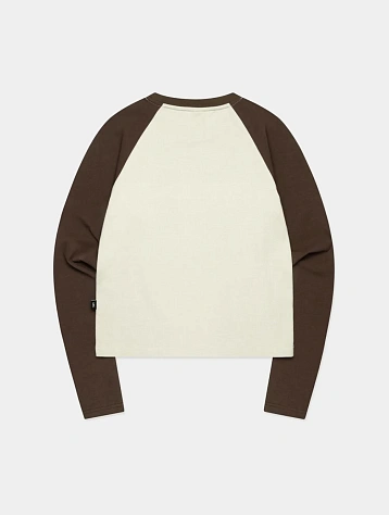 Женский лонгслив LMC Wm Gradation Lettering Raglan Long Brown