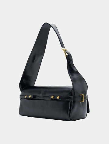 Женская сумка OPEN YY Leather Belting Duffle Black
