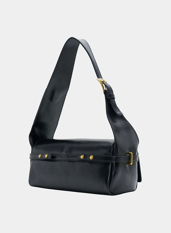 Женская сумка OPEN YY Leather Belting Duffle Black