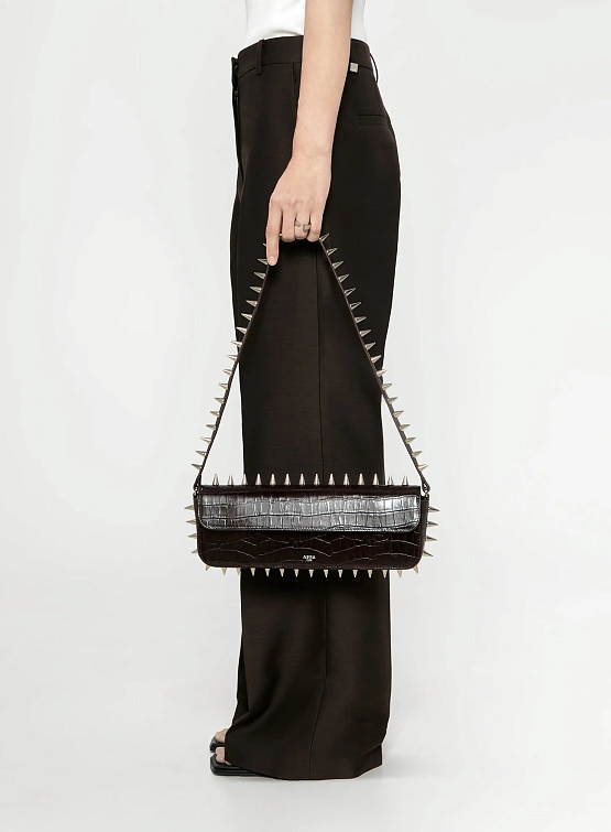 Сумка ABRA Spike Baguette Brown