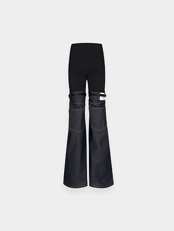 Женские джинсы Coperni Hybrid Denim Flare Trousers