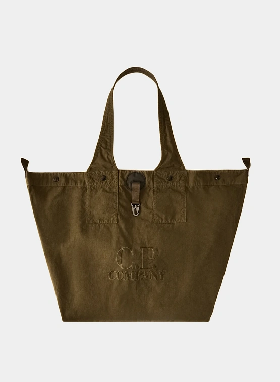 Тоут C.P. Company Twill Left Hand Logo Ivy Green