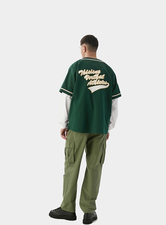 Рубашка thisisneverthat Script Baseball Jersey Green