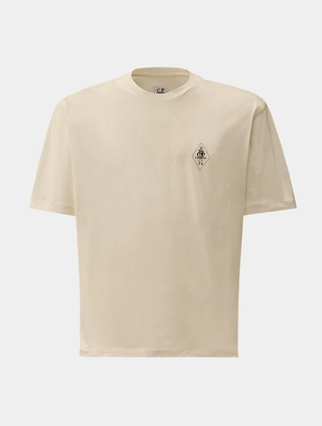 Футболка C.P. Company No Gravity Jersey Logo Gauze White