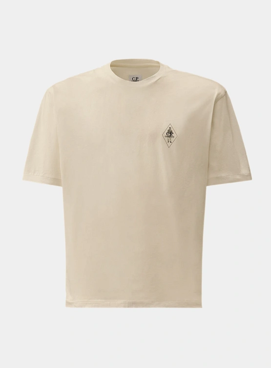 Футболка C.P. Company No Gravity Jersey Logo Gauze White