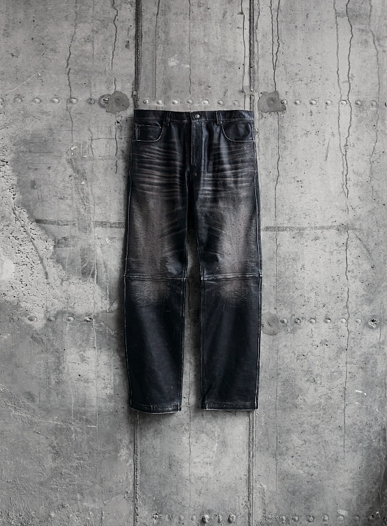 Брюки 424 WASHED BAGGY PANTS BLACK