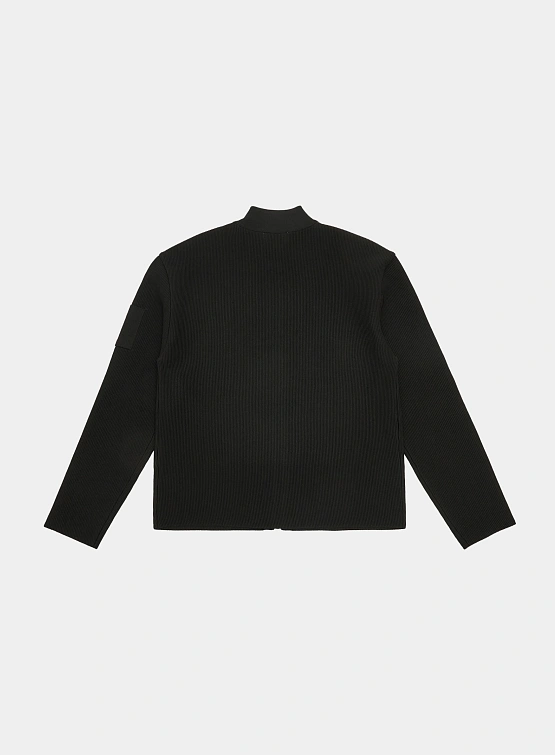 Кардиган AMOMENTO Mock Neck Zip-Up Cardigan Black