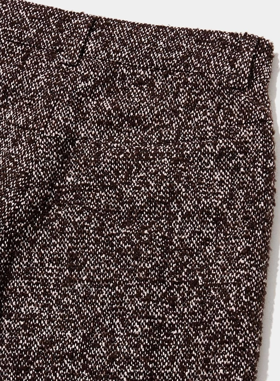 Женские брюки OPEN YY Tweed Wide-Leg Pants Brown