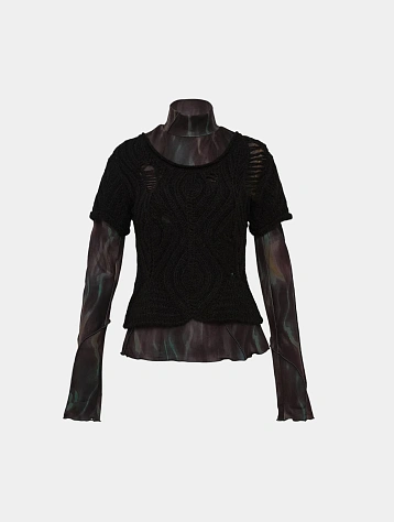 Женский топ Andersson Bell Cap Sleeve Layered Black