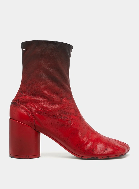 Женские ботильоны MM6 Maison Margiela Block-Heel Red