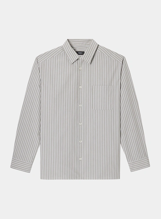 Рубашка A.P.C. Malo Shirt Gray Stripe