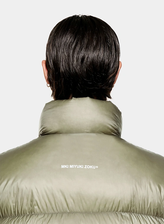 Пуховик MKI MIYUKI ZOKU Translucent Funnel Neck Bubble Sage