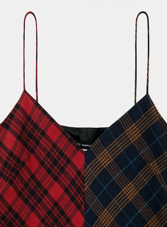 Женское платье Song for the Mute Bias Slip Tartan Multi