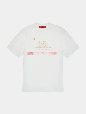 Футболка 424 Cali T-Shirt Print Salt White