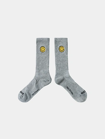 Носки MARKET SMILEY BADGE SOCKS Grey