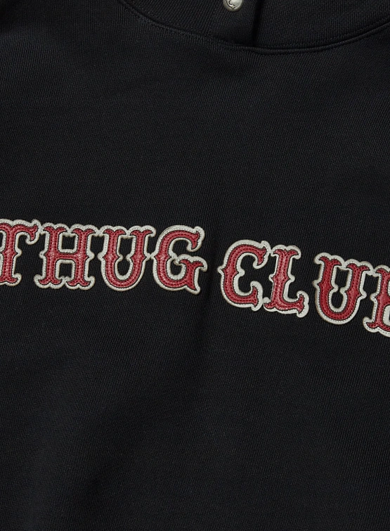 Худи Thug Club Leather Flame Black
