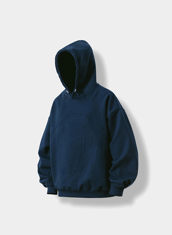 Худи ANGLAN Emboss Balloon Line Hoodie Navy