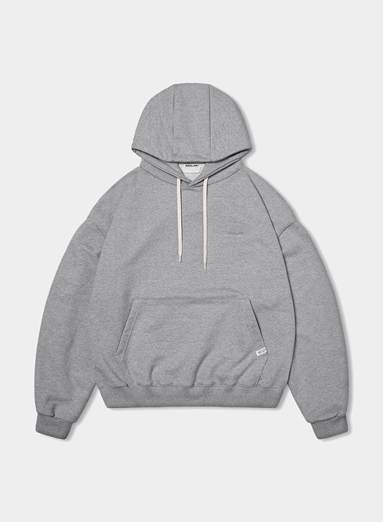Худи ANGLAN Valley Tuck Sweat Balloon Melange Grey