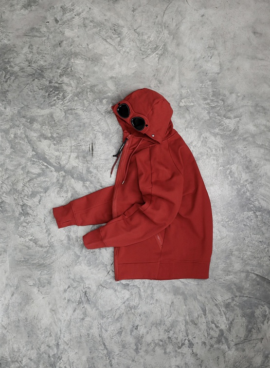Зип-худи C.P. Company Diagonal Raised Goggle Ketchup