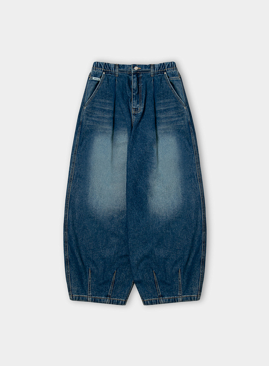 Джинсы ANGLAN Tin Denim Washing Balloon Pants Blue Denim