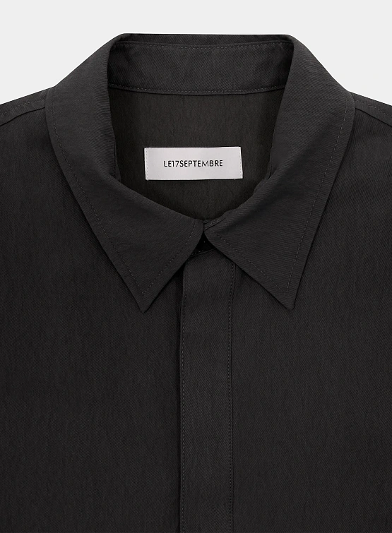 Рубашка LE17SEPTEMBRE Double Layered Relaxed Black