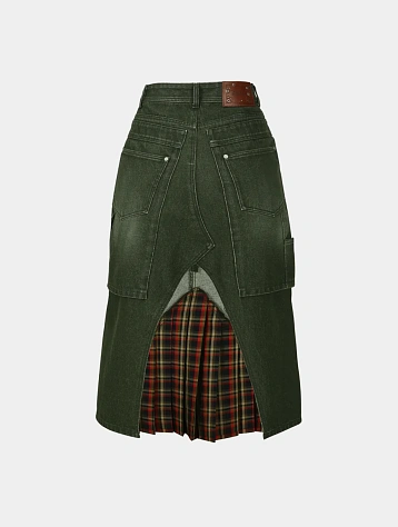 Женская юбка Andersson Bell Raptor Layered Pleats Washed Green