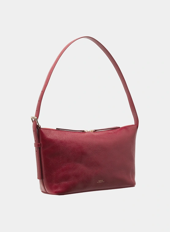 Сумка A.P.C. Vera Shoulder Crinkled Leather Red