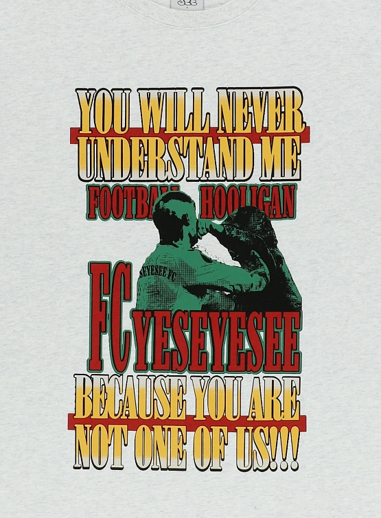 Футболка YESEYESEE Y.E.S Hooligan Tee Light Grey