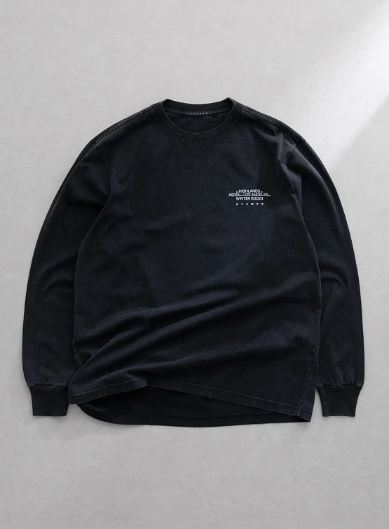 Лонгслив Stampd Mountain Peak LS Relaxed Tee Charcoal