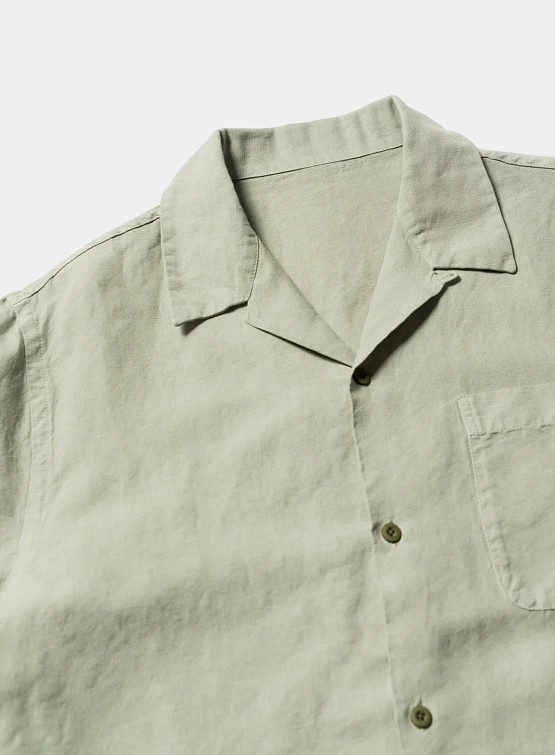 Рубашка MAHARISHI 5211 Hemp Camp Collar Shirt Sage