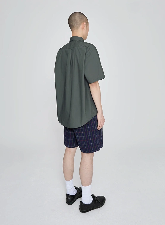 Шорты YESEYESEE Crinkled Fabric Check Blue