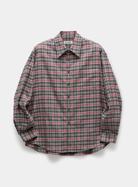Рубашка COOR Cutoff Checkered Shirt Red Check