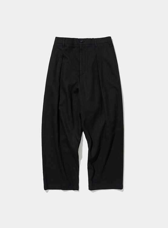 Брюки Uniform Bridge One Tuck Linen Black