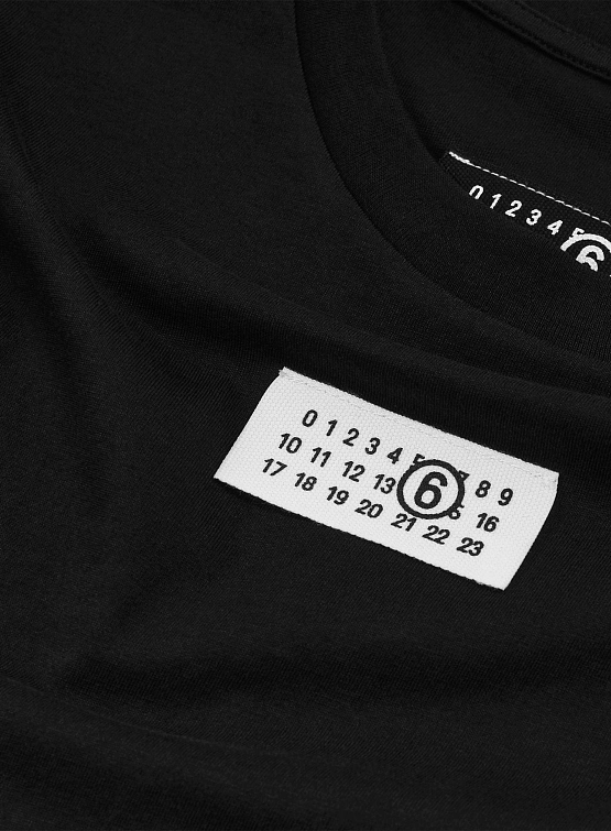 Футболка MM6 Maison Margiela Numeric Logo Tag Black